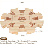 Mexican Train Dominoes Wooden Hub- Premium Pine - Image 3