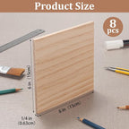 Wooden Blocks for Crafts, 6″ X 6″ Wood Blocks Squares for Crafts1/4″ Thick - Image 3