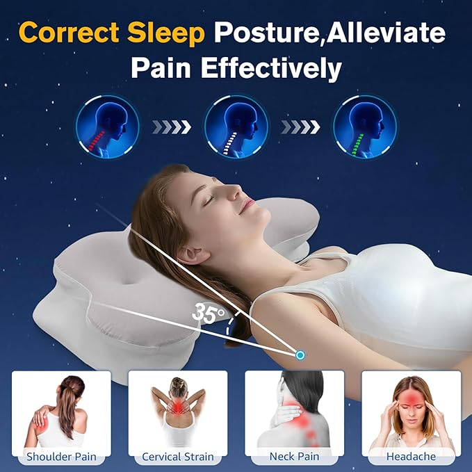 Cervical Neck Pillow, Pillows for Neck and Shoulder Pain, Contour Pillow - Image 7