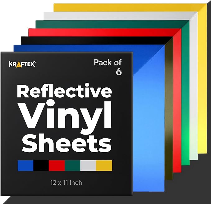 Reflective Vinyl Permanent Adhesive by Kraftex