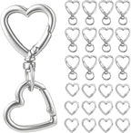 24 Pcs Heart Swivel Spring Clasps，Metal Spring Key Chain Hook Clasps，Clip - Image 8
