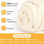 Natural Wool Roving - Image 3