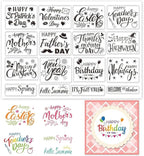 INFUNLY 16pcs Word Clear Stamps by INFUNLY