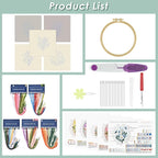 ERKOON 5 Sets Embroidery Kit for Beginners, Butterfly Cross Stitch Set for - Image 2