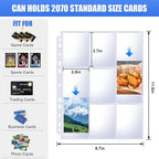 115 Pack 9 Pocket Card Sleeves Binder Sheets, Trading Card Sleeves - Image 2