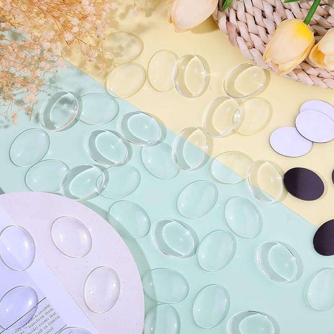 72 Pieces Round Craft Magnets Glass Ceramic Ferrite Magnet - Image 6