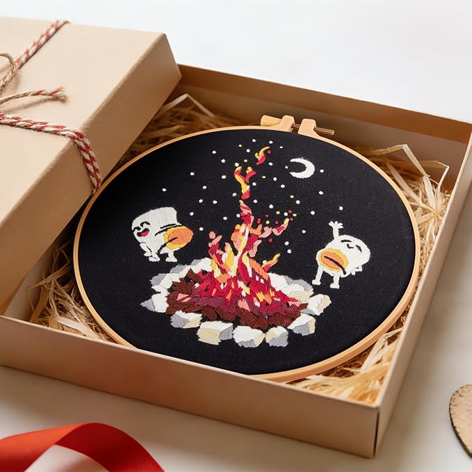 Crafmanoe Embroidery Kits for Beginners Adults, Cute Hand Embroidery Starter - Image 5