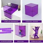 6 PCS Purple Transparent Cast Acrylic Sheets 8" x 12" x 0.118", Plexiglass - Image 2