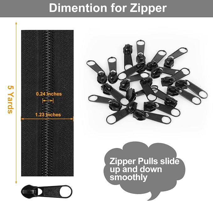MiniRed 5Yards Bulk Zippers - Image 3