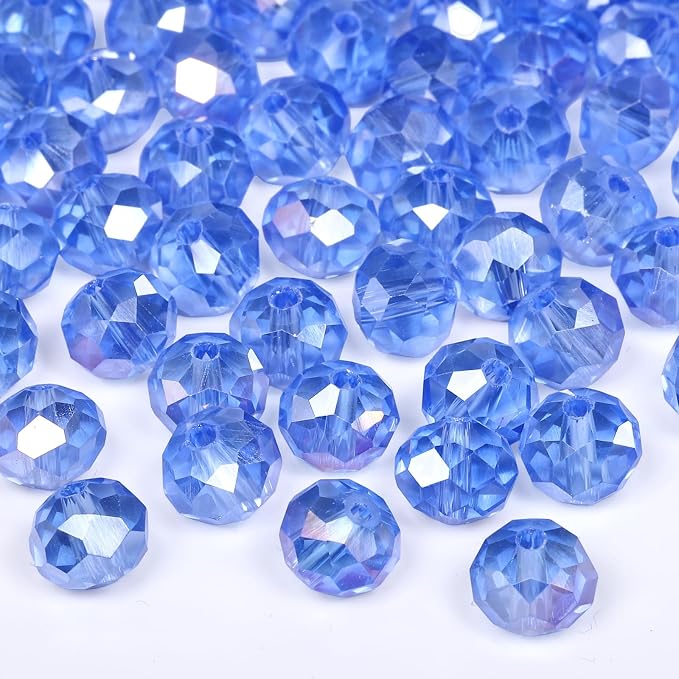 500pcs 6mm Crystal Glass Beads for Jewelry Making Faceted Rondelle Flat Beads by Nitopupu