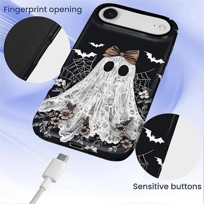 Case for iPhone 17 Air, Scratch Resistant Hybrid Double Layer Hard Shell，Lace - Image 4