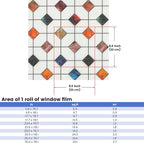 DKTIE Stained Glass Window Film Geometric Patterns, Fine Frosted Window Clings - Image 9