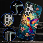 for Samsung Galaxy S25 Ultra Case, Stained Glass Hummingbird Pattern Glossy 2 - Image 5