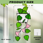 Plant Stained Glass, Stained Glass Window Hanging, Real Handmade Suncatcher - Image 3