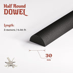 The Foamory's No Waste Half Round EVA Foam Dowel. 30mm x 2M Length. High-Density - Image 2