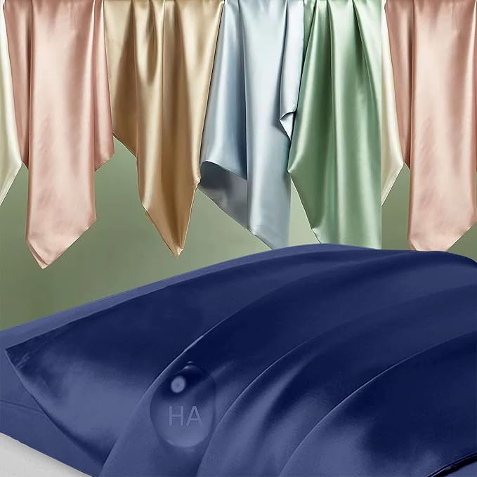 Silk Pillowcase 2 Pack, Natural Mulberry Silk Pillow Case, Anti Acne Silk - Image 2