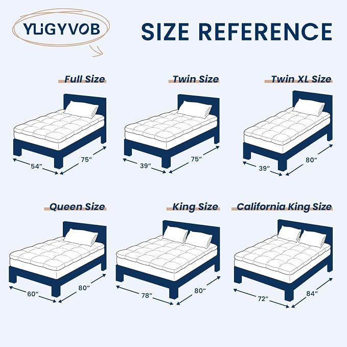 YUGYVOB Queen Mattress Topper Extra Thick, and Breathable Mattress Pad 8-21" - Image 9