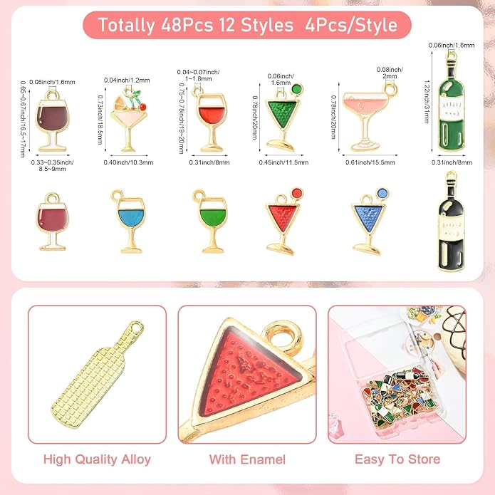 Enamel Food Charms Cute Assorted Food Pendants Sweet Dessert Charms - Image 2