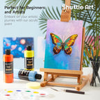 Shuttle Art Acrylic Paint, 24 Colors Acrylic Paint Bottle Set, 250ml/8.45oz Each - Image 2