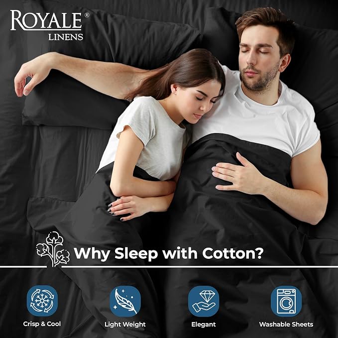 Royale Linens 100% Organic Cotton Twin XL Flat Sheet Only - Image 3