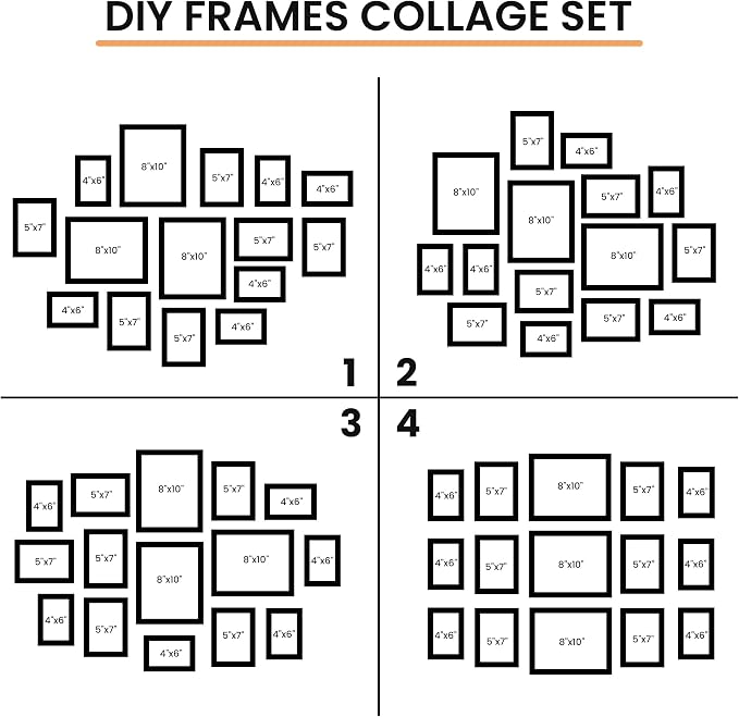 Venusmiles 15 Pack Picture Frames Collage Wall Decor, Gallery Frame Set - Image 7