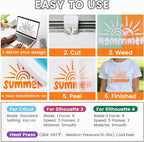 DUEUIOE Heat Transfer Vinyl 13 Pack 12"x10" PU HTV Vinyl Easy to Cut Iron on - Image 4