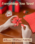 Rowood 3D Puzzles for Adults, Poinsettia Building Set Craft Kit, Artificial - Image 4