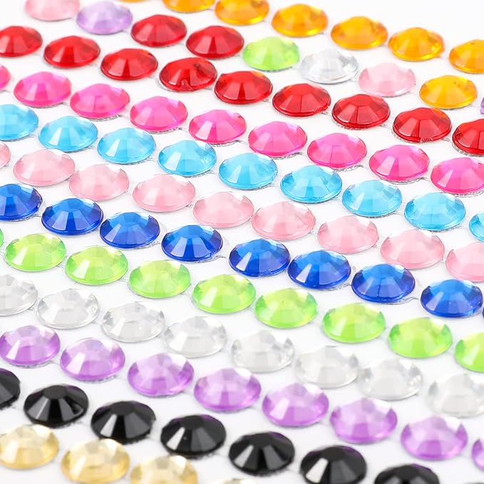 3120pcs 6mm Self-Adhesive Rhinestone Stickers Gem Stickers Jewels Crystal - Image 2