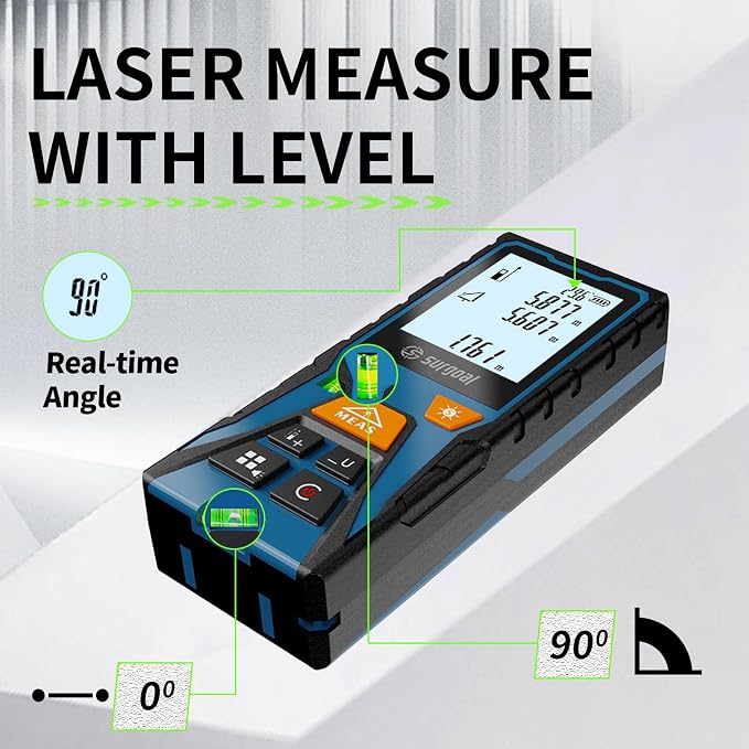 Laser Distance Measure Backlit LCD - Image 3