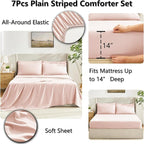 CozyLux Oversized King Comforter Sets Blush Pink, 7 Pieces Bed in a Bag - Image 5