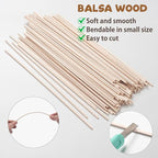 Balsa Wood Sticks, Balsa Wood Strips, Square Wooden Dowel Rods - Image 3