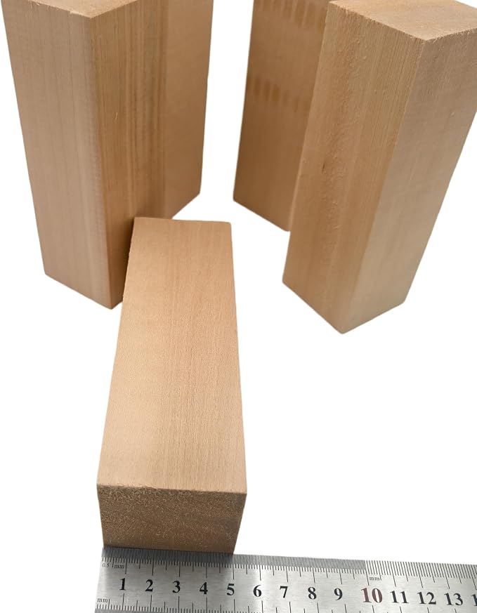 5PCS Basswood Carving Blocks, Whittling Wood Carving Kit, Unfinished Wooden - Image 2