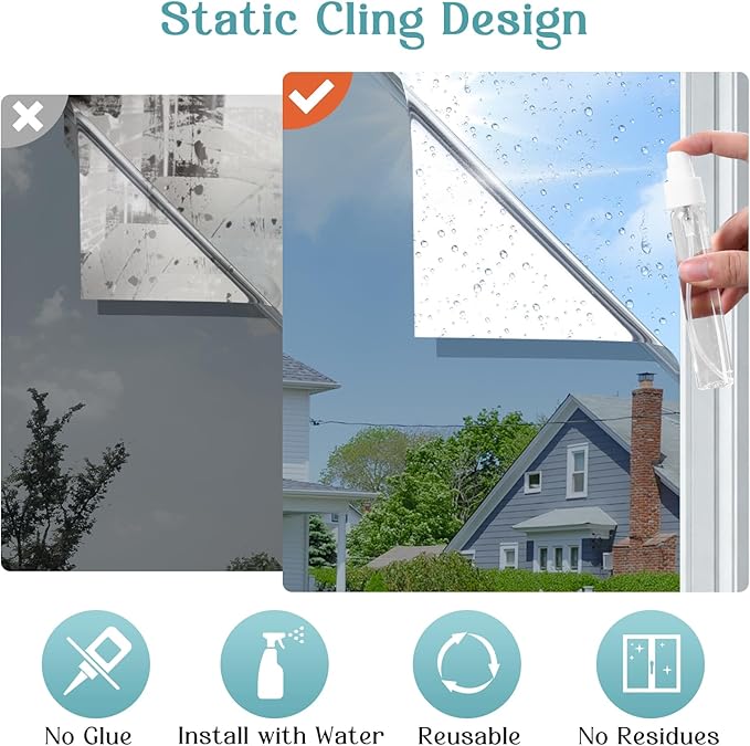 Haton Window Privacy Film One Way Window Tint - Image 6