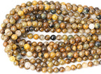 45PCS 8mm Natural Golden Pietersite Gemstone Round Loose Beads Stone Beads - Image 3