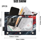 Truck Racing Car Pencil Pouch for 3 Ring Binder, 2 Pack Waterproof Pencil Bags - Image 3