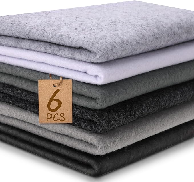 XSEINO 6 Rolls 12"x35" Large Felt Sheets, 1.4mm Thick Nonwoven Fabric by XSEINOiscreating%EF%BC%81