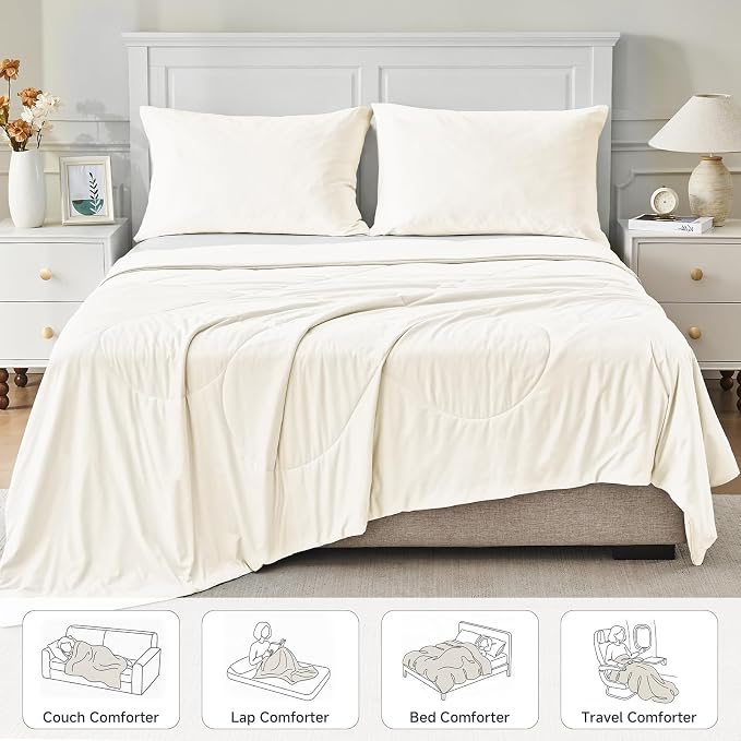 HOMFINE Cooling Comforter King Size, Japanese Double-Sided Cold Tech Fabric - Image 6