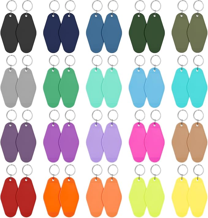 LOTMER 20/30/40/80 PCS Hotel Keychain Blank by LOTMER