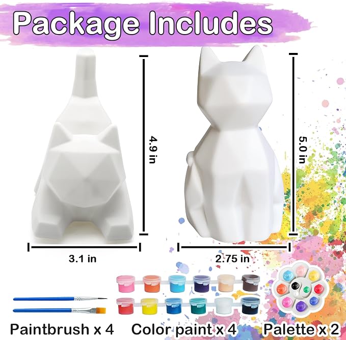 Goody King Paint Your Own Cat Lamp Art Kit, Arts & Crafts - Image 2