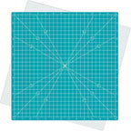 Rotating Self Healing Cutting Mat 14"x14", Square Sewing Cutting Mat Board by AMASEWART