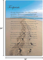 Zapeeitt Footprints in The Sand Poetry Poster Art Print Canvas Wall Art Kitchen - Image 6
