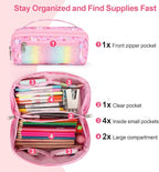 Large Pencil Case for Girls, Aesthetic Pencil Pouch for School, Wide Opening - Image 4