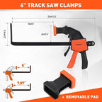 HORUSDY 2 Pieces Strong Hold Track Saw Clamps 6-Inch, Quick Release Track Saw - Image 2
