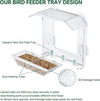 Window Bird Feeder with 4 Extra Strong Suction Cups | Clear Bird Feeder with - Image 3