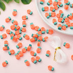 100pcs Carrot Polymer Clay 10mm Spacer Beads by LUBINGSHINE