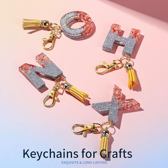LEOBRO 60 PCS Swivel Snap Hooks and Key Rings, Keychain Clips and Key Chain - Image 5