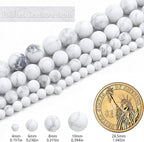 8mm Matte White Howlite Bead, 15-Inch Matte Round Loose Stone Beads - Image 3