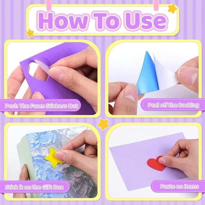 600Pcs Foam Stickers Foam Shape Stickers - Image 4