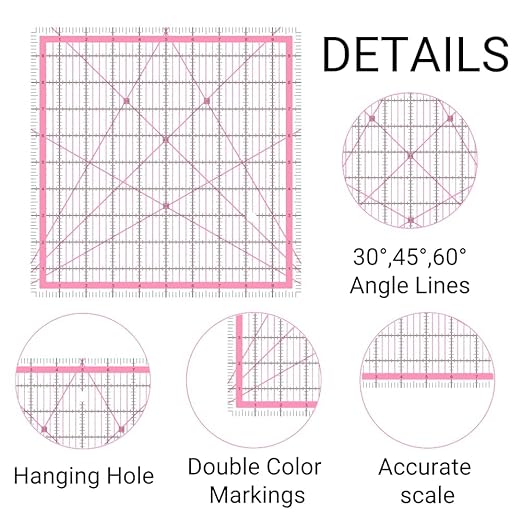 3 Quilting Rulers, Quilting Square Rulers, Quilting Squares - Image 3