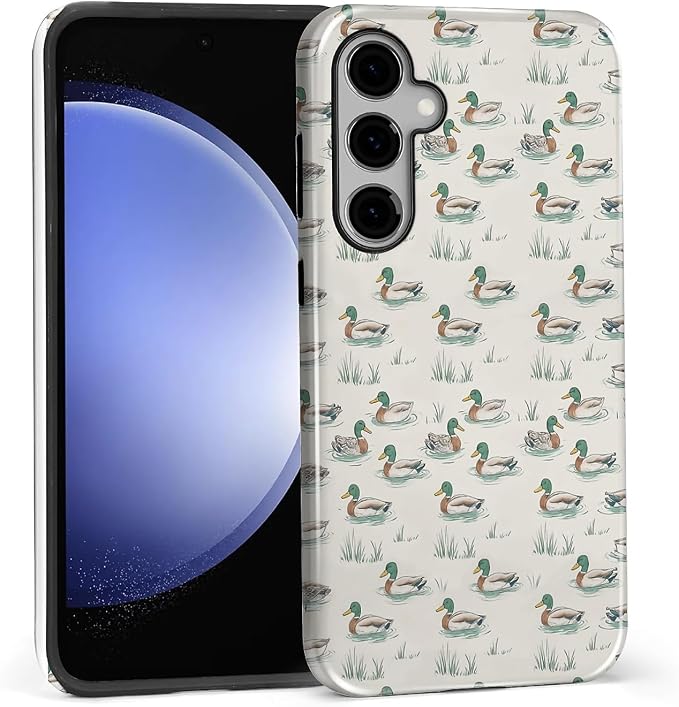 for Samsung Galaxy S25 FE Case, Cute Duck Pattern Glossy 2 in 1 Shockproof - Image 3